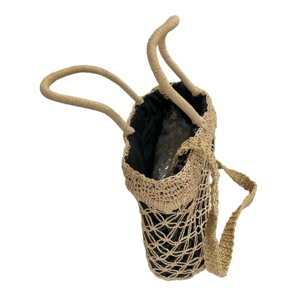 Raffia Net Crochet Raffia Tote
Bag Summer Tote Straw - Picture 3 of 11